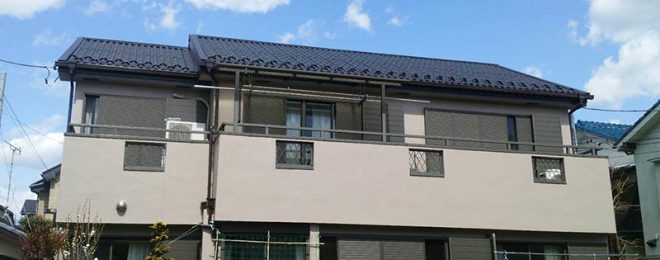 埼玉県三郷市の有限会社 伊原瓦巧芸、和風金属瓦への葺替え工事完成